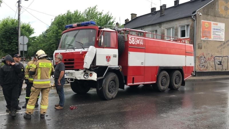 Wypadek straży pożarnej.