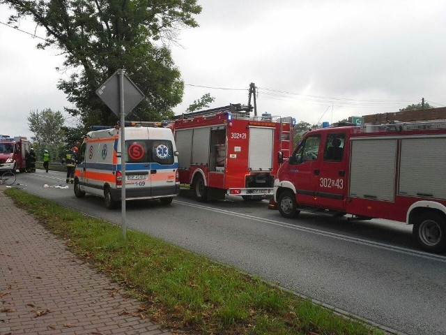 Wypadek w Czarnowąsach. Ranny został rowerzysta