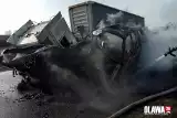 Śmiertelny wypadek w Czernicy. Zderzenie mercedesa z ciężarówką (ZDJĘCIA)
