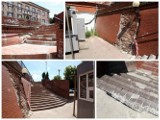 Zniszczony mur oporowy przy dworcu PKP w Kostrzynie doczeka się remontu