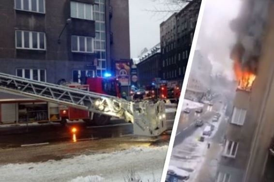 Pożar w Katowicach wybuchł w niedzielę około godz. 15 w mieszkaniu na trzecim piętrze