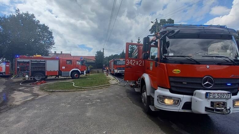 Pożar domu w Łazie w gminie Zabór