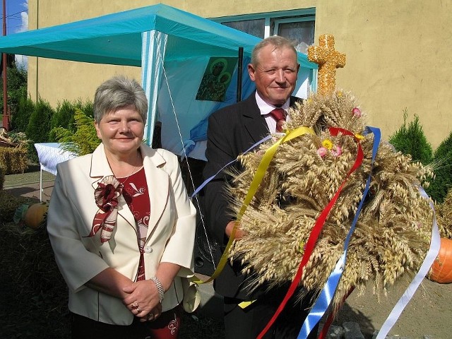 Teresa i Józef Malak byli starostami dożynek.