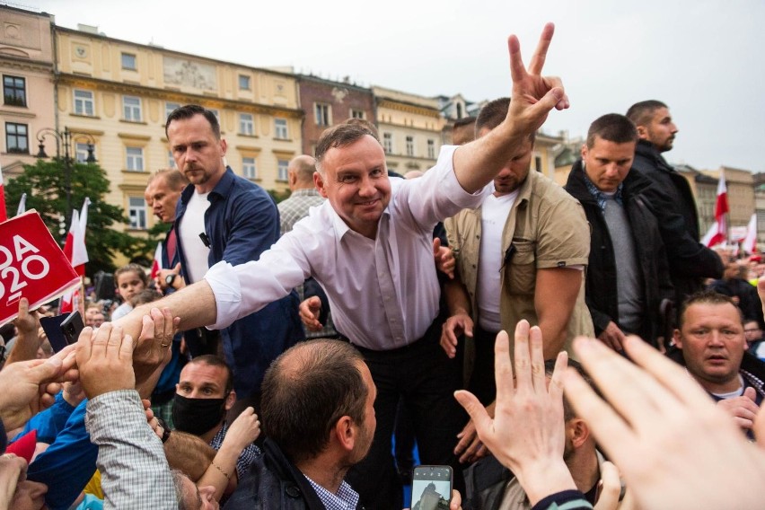 Andrzej Duda w Krakowie przed I turą wyborów