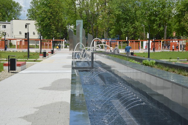 Park w Miechowie po rewitalizacji