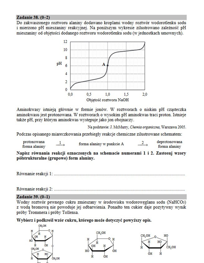 Matura chemia 2017 rozszerzona Odpowiedzi. Pytania na...