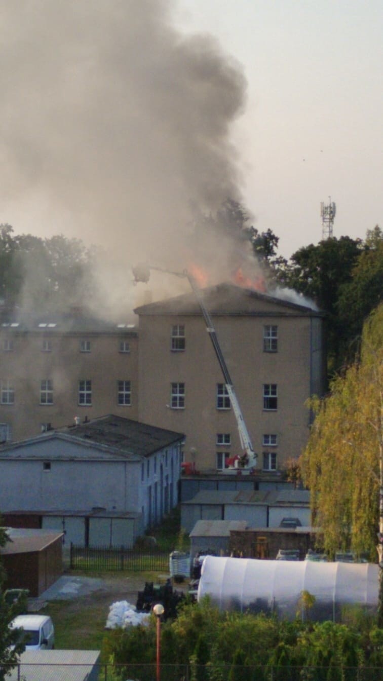 Pożar w Zespole Szkół im. św. Edyty Stein w Lublińcu