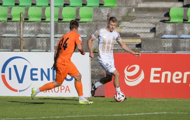 Konrad Gutowski strzelił gola dla Olimpii w meczu w Kaliszu