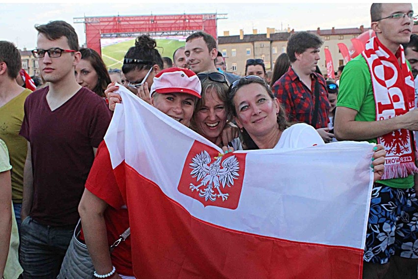 Euro 2016. Mecz Polska - Ukraina w Strefie Kibica w Lublinie