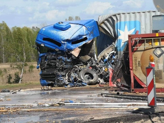 Do wypadku z udziałem cysterny i ciężarówki doszło w maju ub. roku na obwodnicy Szubina.