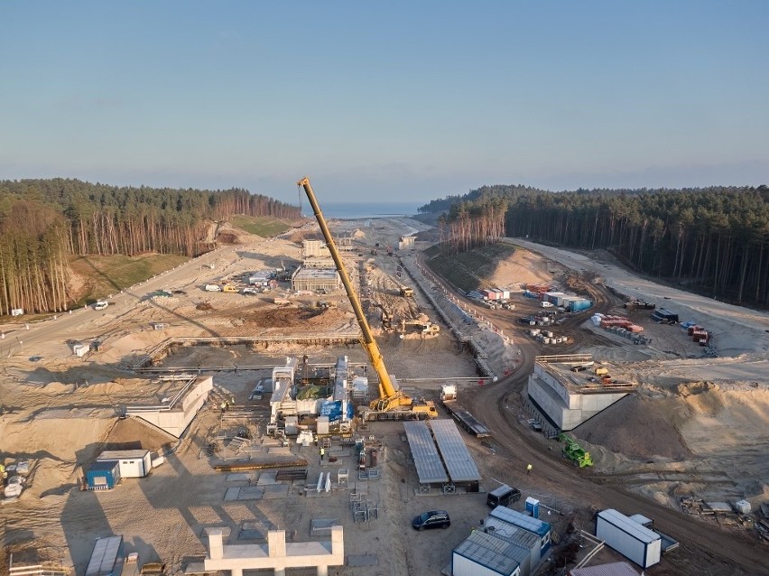 Przekop Mierzei Wiślanej - stan budowy w grudniu 2020 r.