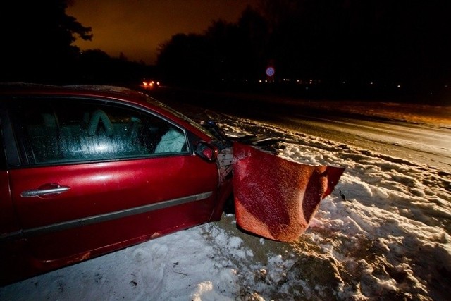 Wypadek pod Kołobrzegiem. Renault uderzyło w drzewo.