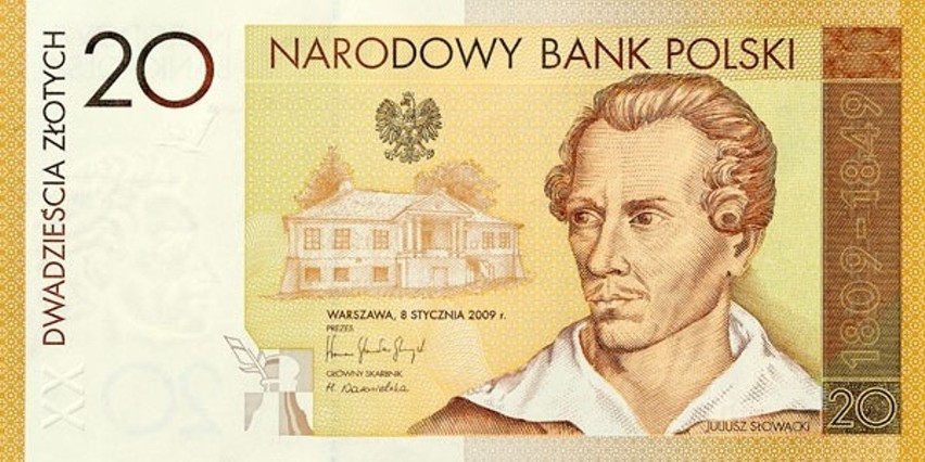 200. rocznica urodzin Juliusza Słowackiego – banknot 20 zł...