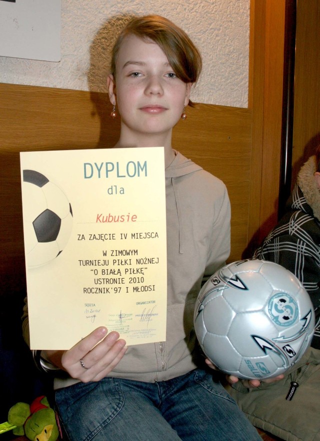 Patrycja Woszczyna była jedną z dwóch dziewcząt, które brały udział w turnieju piłkarskim. Jej drużyna zdobyła czwarte miejsce.