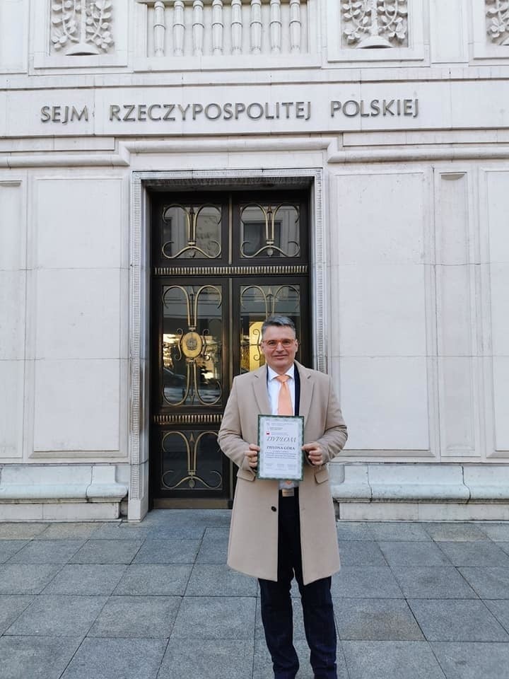 Prezydent Janusz Kobicki odebrał w Sejmie nagrodę dla...