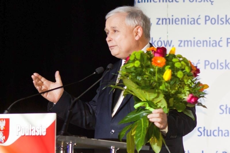 Jarosław Kaczyński na konferencji PiS