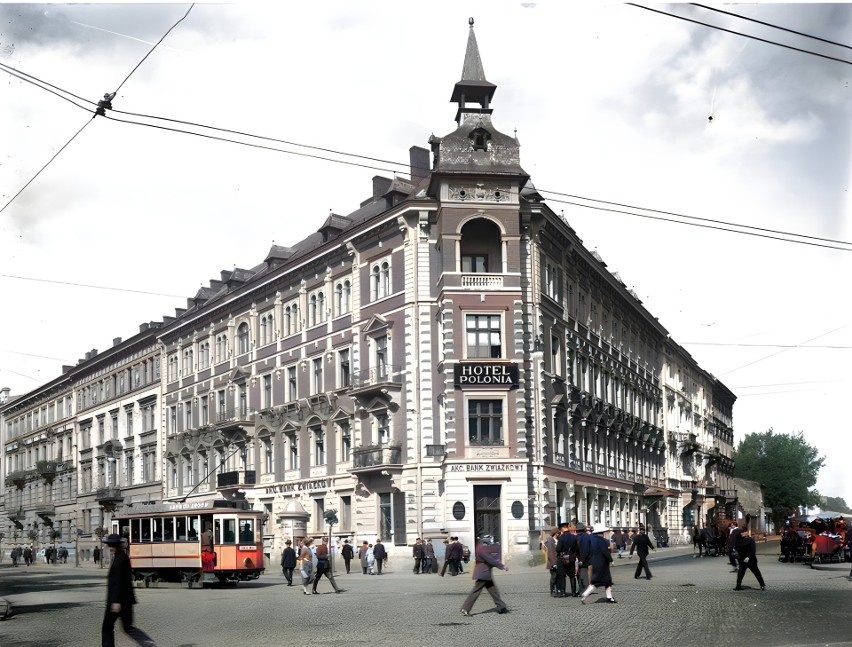 Hotel Polonia w Krakowie - widok zewnętrzny.
1926 rok