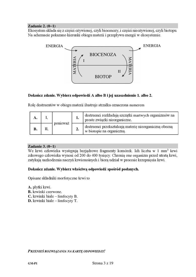 Egzamin gimnazjalny 2019. Arkusze CKE: przyroda. Poznaj pytania i odpowiedzi