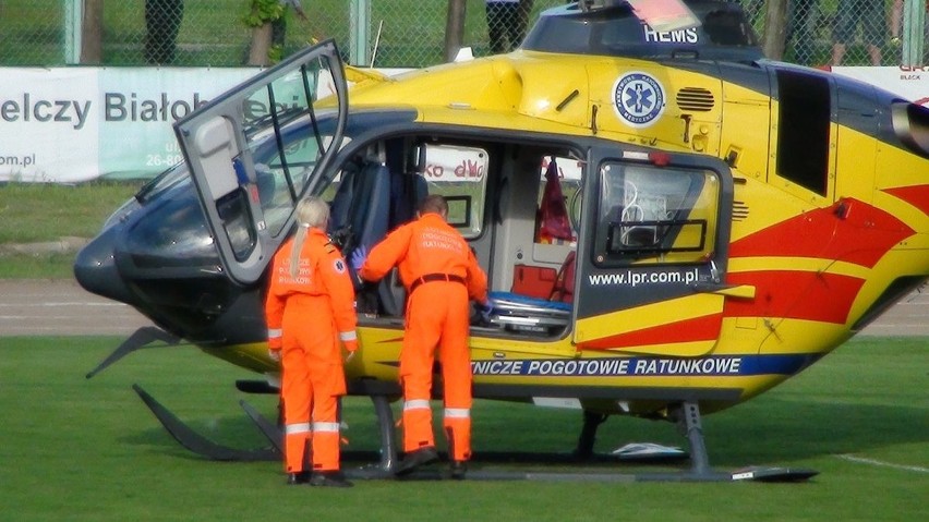 Helikopter błyskawicznie zabrał chłopca do szpitala w...