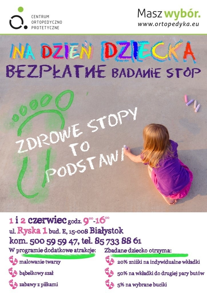 Bezpłatne badanie stóp. Zdrowe stopy to podstawa