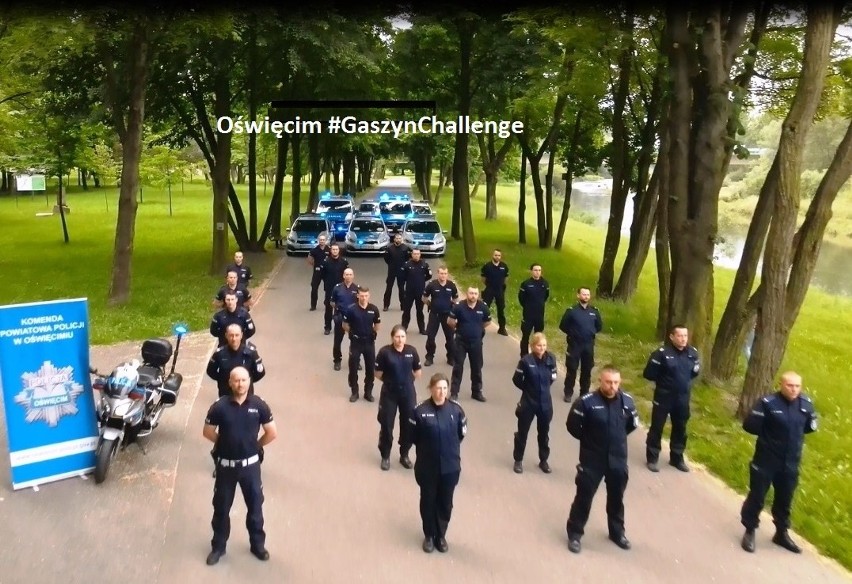 Oświęcimscy policjanci przyłączyli się do charytatywnej akcji #GaszynChallenge