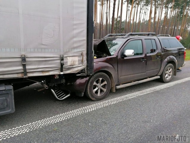Wypadek na autostradzie pod Prószkowem.