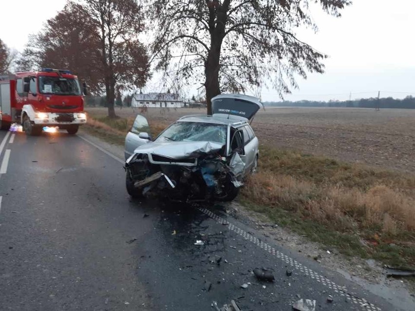 Do wypadku doszło na łuku drogi w Cetkach