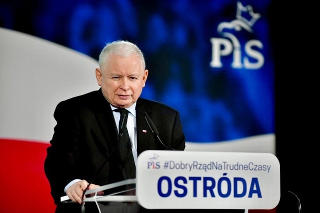 Jarosław Kaczyński odwiedził w niedzielę Ostródę.