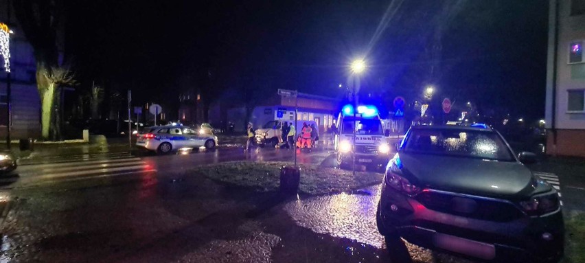 Wypadek na skrzyżowaniu ulic Dworcowej i Lipowej w Białogardzie. Jedna osoba poszkodowana [ZDJĘCIA]