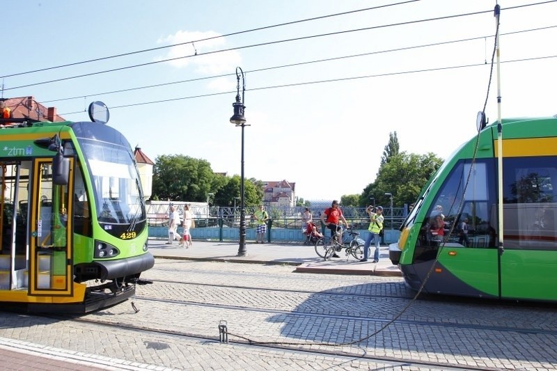 Awaria tramwaju na moście Teatralnym.