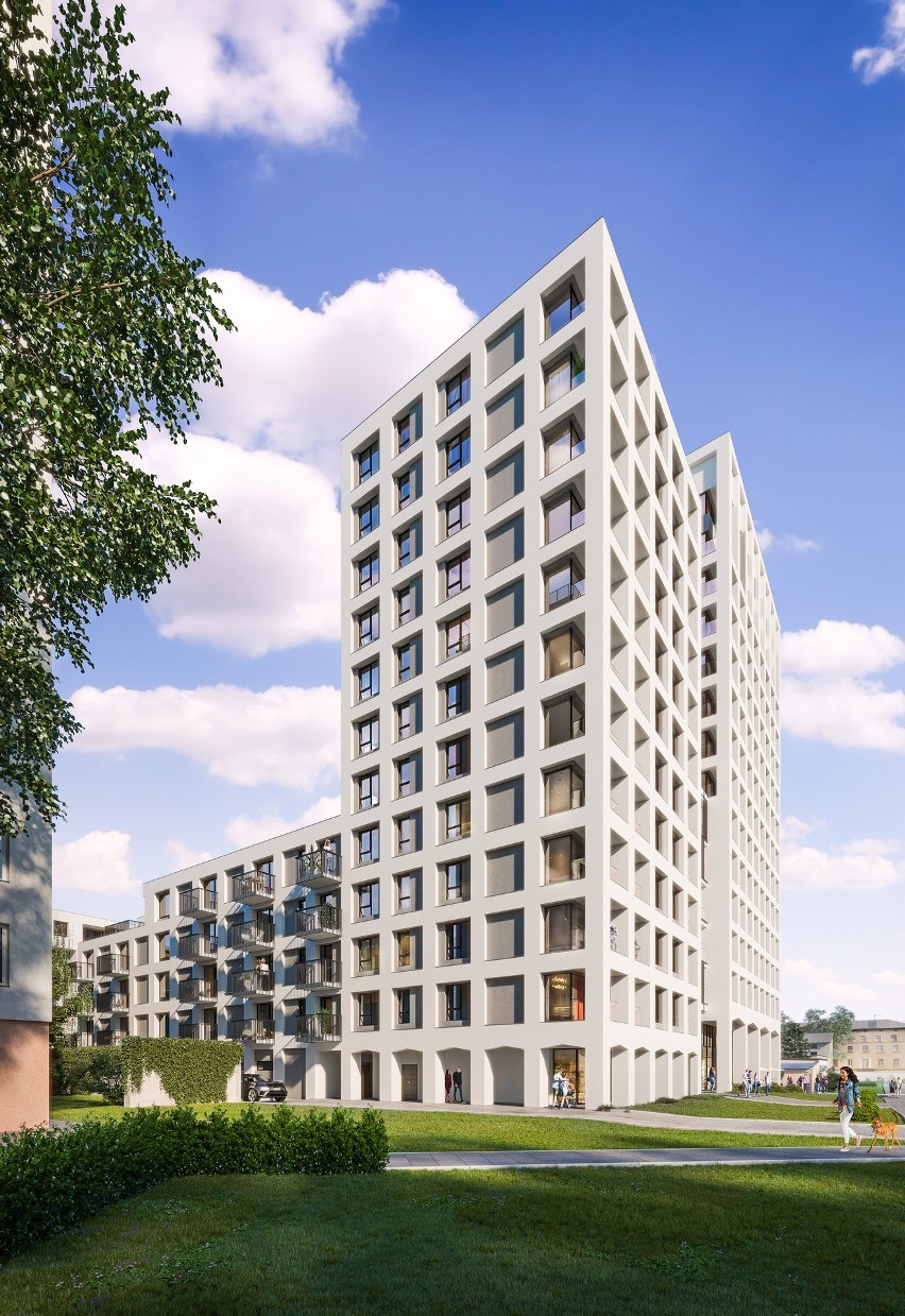 Obok strefy Piotrkowska 217 w Łodzi powstaje kompleks mieszkaniowy firmy Okam. Najwyższy budynek od al. Kościuszki 132 ma mieć 13 pięter