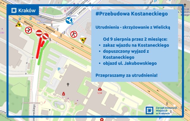 Ulica Kostaneckiego zostanie zamknięta na dwa miesiące