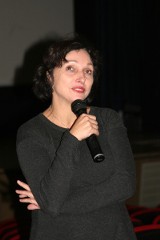 Reżyserka na pokazie swoich filmów w DKF