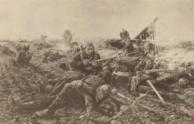 61 pułk piechoty był jedyną jednostką pruską, która straciła chorągiew w wojnie z Francuzami. Ilustracja pokazująca walkę o sztandar pod Dijon pochodzi z broszurki wydanej przez Lambecka na 25-lecie pułku