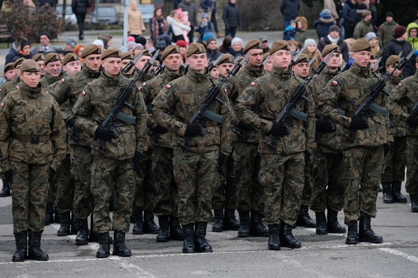 Przysięga wojskowa żołnierzy obrony terytorialnej w...