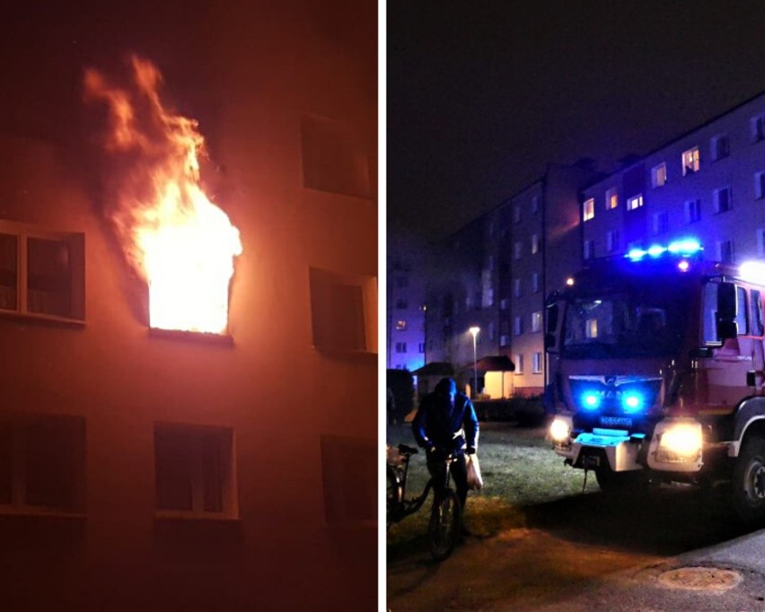 Do pożaru doszło przy ulicy Lelewela w Koszalinie.