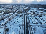 Powrót zimy w Lęborku. Miasto przykryte białym puchem ZDJĘCIA 