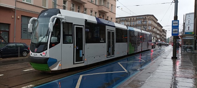 Skład 624, jeden z dwóch najnowszych szczecińskich tramwajów