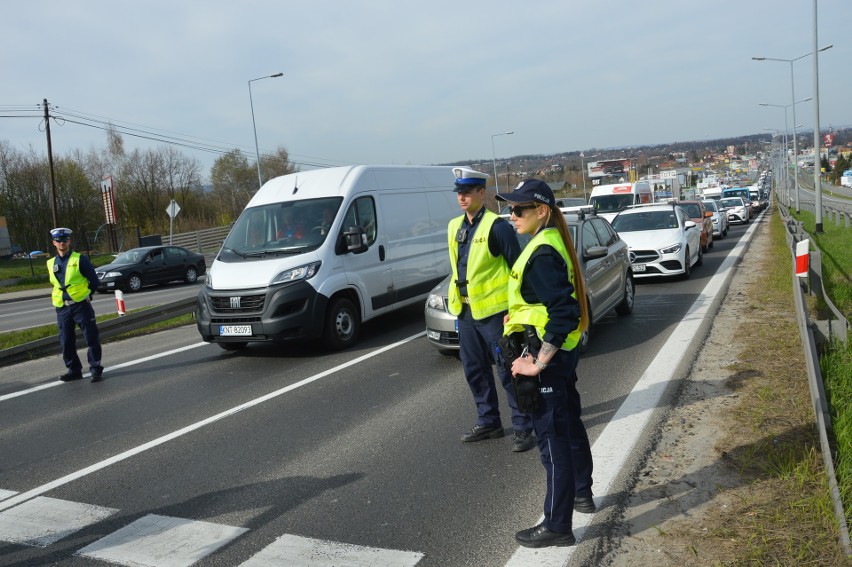 Libertów. Zakopianka była zablokowana. Protest mieszkańców gminy Mogilany przeciwko budowie nowej S7