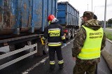 Toksyczny transport na A1 zawrócony do Czech ZDJĘCIA