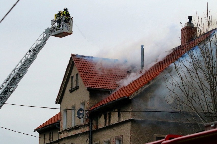 Pożar budynku mieszkalnego przy ulicy Sienkiewicza w...