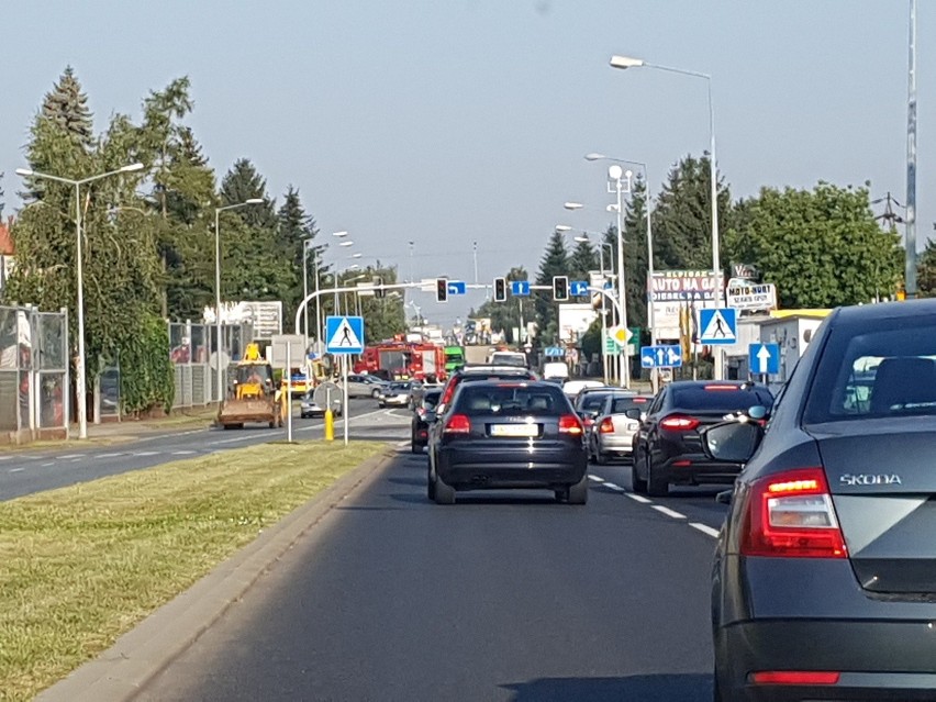 Na skrzyżowaniu ulic Krakowskiej i Ustrzyckiej w Rzeszowie...