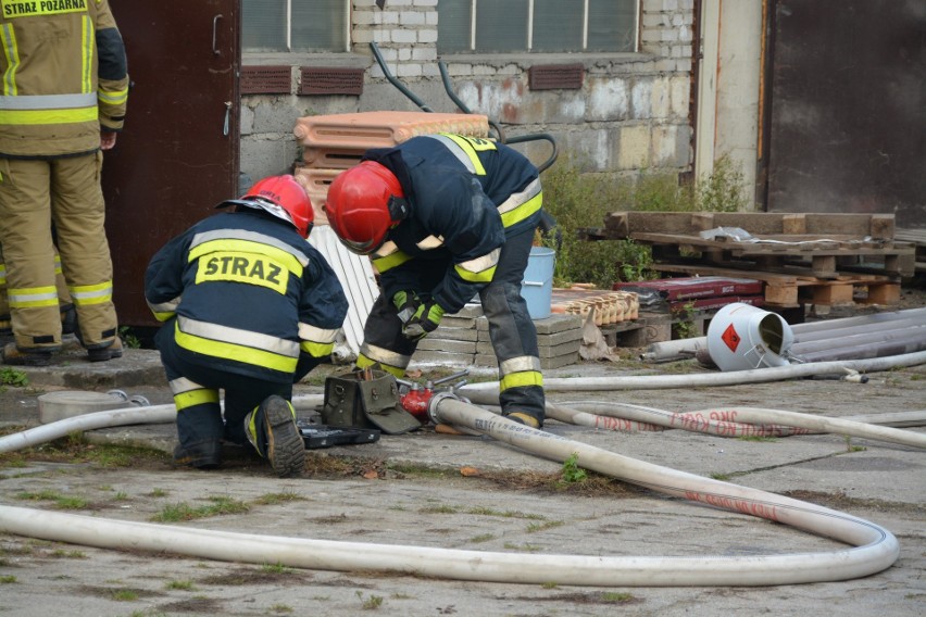 Pożar stolarni na ul. E. Orzeszkowej w Sępólnie Krajeńskim