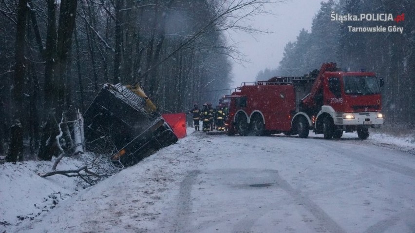 25-letni kierowca ciężarówki zginął na miejscu