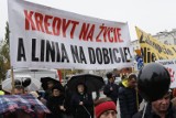 Linia energetyczna 400 kV Kozienice-Ołtarzew. Protest pod siedzibą PiS