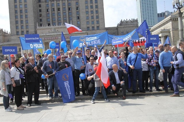 Opolanie na warszawskim "Marszu wolności".