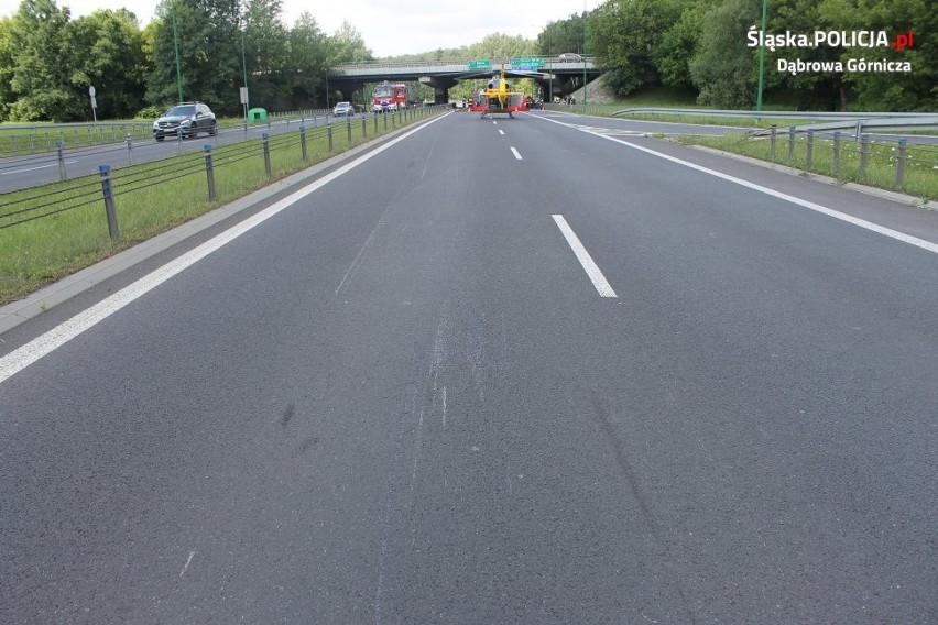 Motocyklista z Będzina zginął na DK94 w Dąbrowie Górniczej