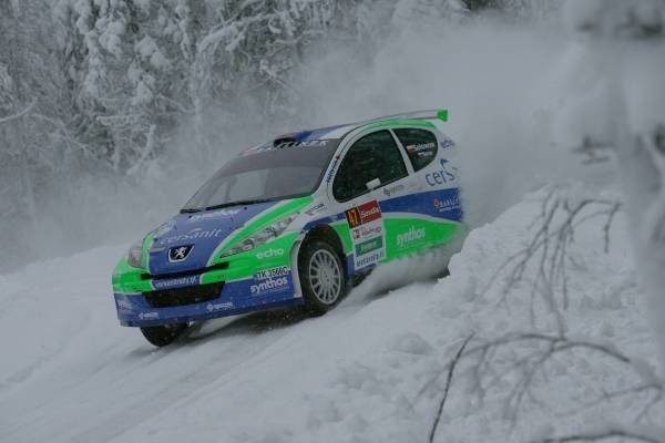 Załoga Cersanit Rally Team Michał Sołowow i Maciej Baran na trasie Arctic Lapland Rally.