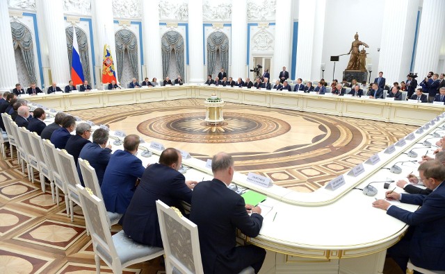 Spotkanie Putina z szefami największych firm rosyjskich (grudzień 2017)