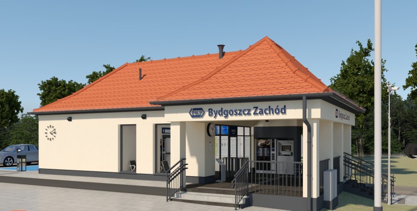 Dworzec Bydgoszcz Zachód do remontu - kolej ogłosiła przetarg na jego przebudowę [wizualizacje]